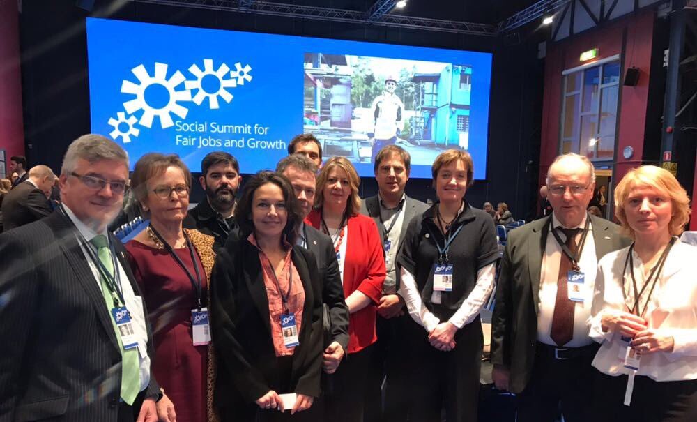 Social Platform delegation at EU Social Summit 2017